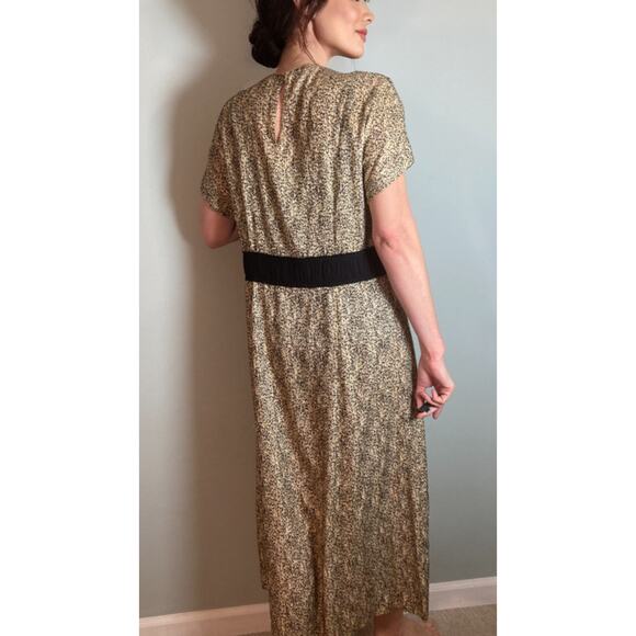 Dries Van Noten Iconic Gorgeous Column Dress ~ Gold Metallic Black ~ Sz 44 - Picture 4 of 8